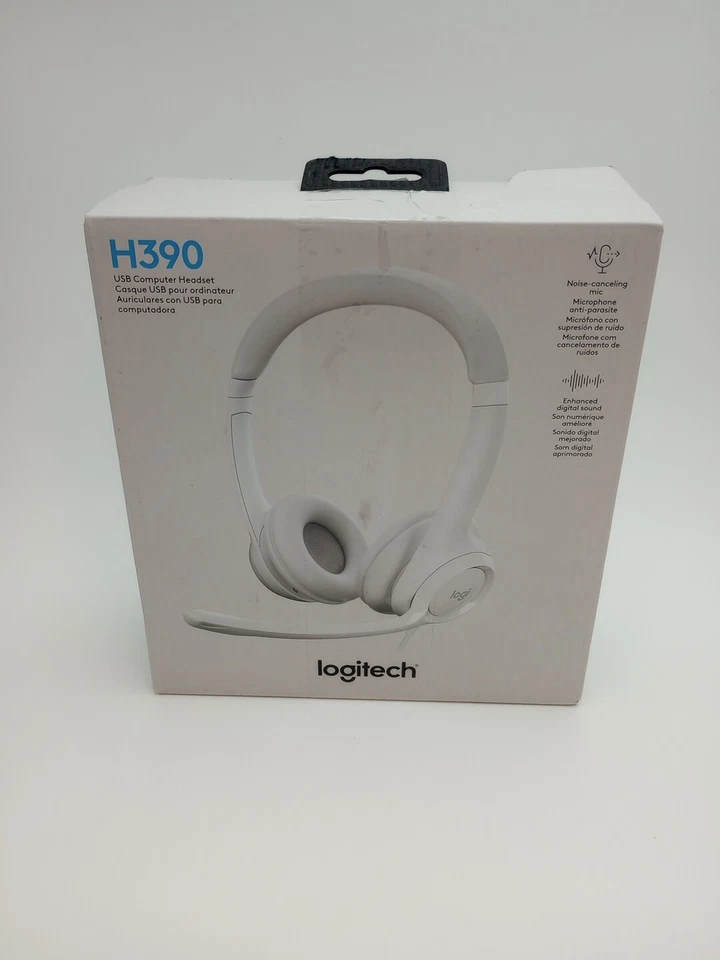 Logitech H390 Wired Headset - Off White USED CLEAN 170 - Image 2 of 4