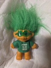 RUSS Troll Doll St Patrick's Day 3" Shirt "PROUD TO BE IRISH w/Shamrock glasses