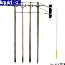 Woodland Scenics US2250 N Wired Poles Single Crossbar