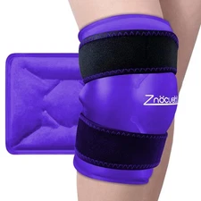 ZNÖCUETÖD Enhanced Knee Ice Pack Wrap for Pain Relief Large Gel Ice Pack for Kne