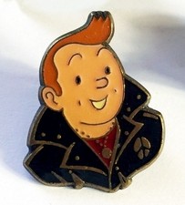 Pins Milou Tintin Hergé Corner Coinderoux officiel rock blouson noir