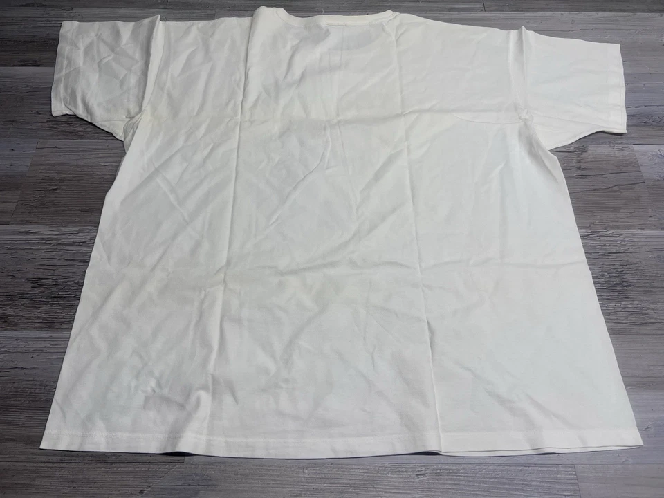 Vintage 90s Esprit T-Shirt RARE Abstract Floral Spell Out Logo Single Stitch XL - Image 2 of 4