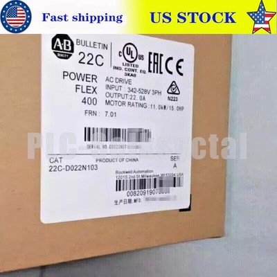 22C-D022N103 AB PowerFlex 400- 11 kW (15 HP) AC Drive New US Free Tax