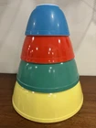 Pyrex Primary Colors Nesting Mixing Bowls Vintage Set of 4