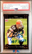 2007 Topps Cleveland Browns JOE THOMAS #12 HOF PSA/DNA 10 Auto w/Note 