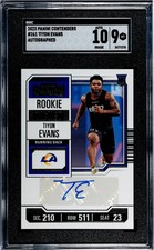 2023 Panini Contenders Tiyon Evans #261 Autograph SGC 9 Auto 10