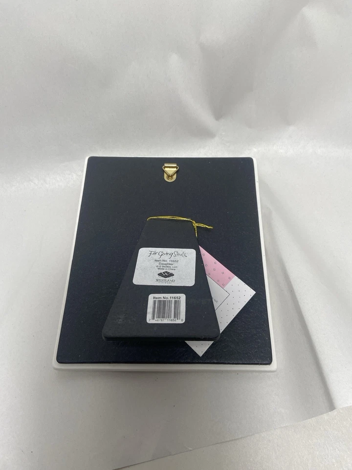 Caballete para Giving Souls Hija Placa Cerámica Repujada Regalo En Caja 5 x 6" Rosa Foto 4 de 4