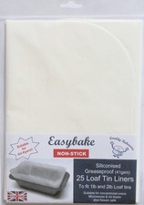 Easybake Non-Stick Loaf Tin Liners - Fits 1lb and 2lb Loaf Tins
