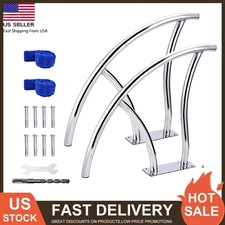 2 Pack Pool Handrail 30"x30" Swimming Pool Stair Hand Rail 304 Stainless Steel