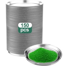 150 Pack Aluminum Sample Pans for Moisture Analyzer 92mm Disposable Round Lab...