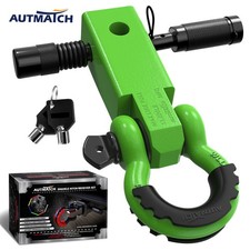 Autmatch 2 Shackle Hitch Receiver D Ring Shackle Off-road Recovery Green
