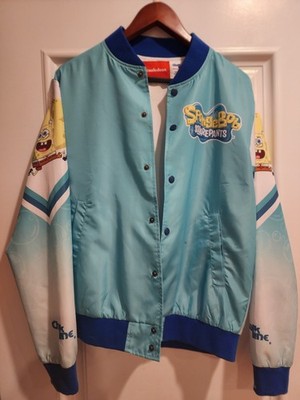 Vintage Sponge Bob Chalk Line Satin Jacket size medium