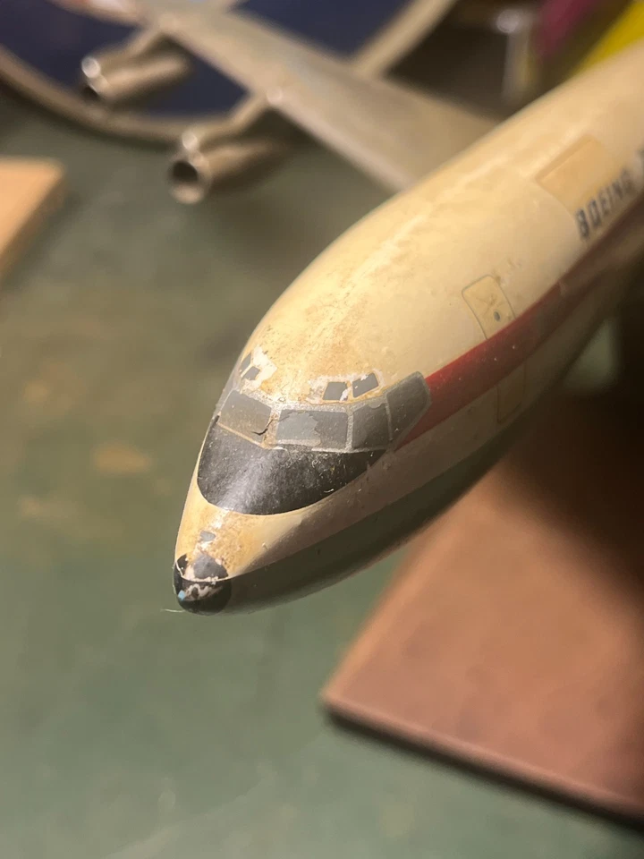 1958-1979 AEREO BOEING 707 GRANDE MODELLO VINTAGE DA COLLEZIONE 47cm - Immagine 4 di 4
