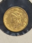 1853 Liberty Head One Dollar Type 1 Gold Coin--AU+ Condition
