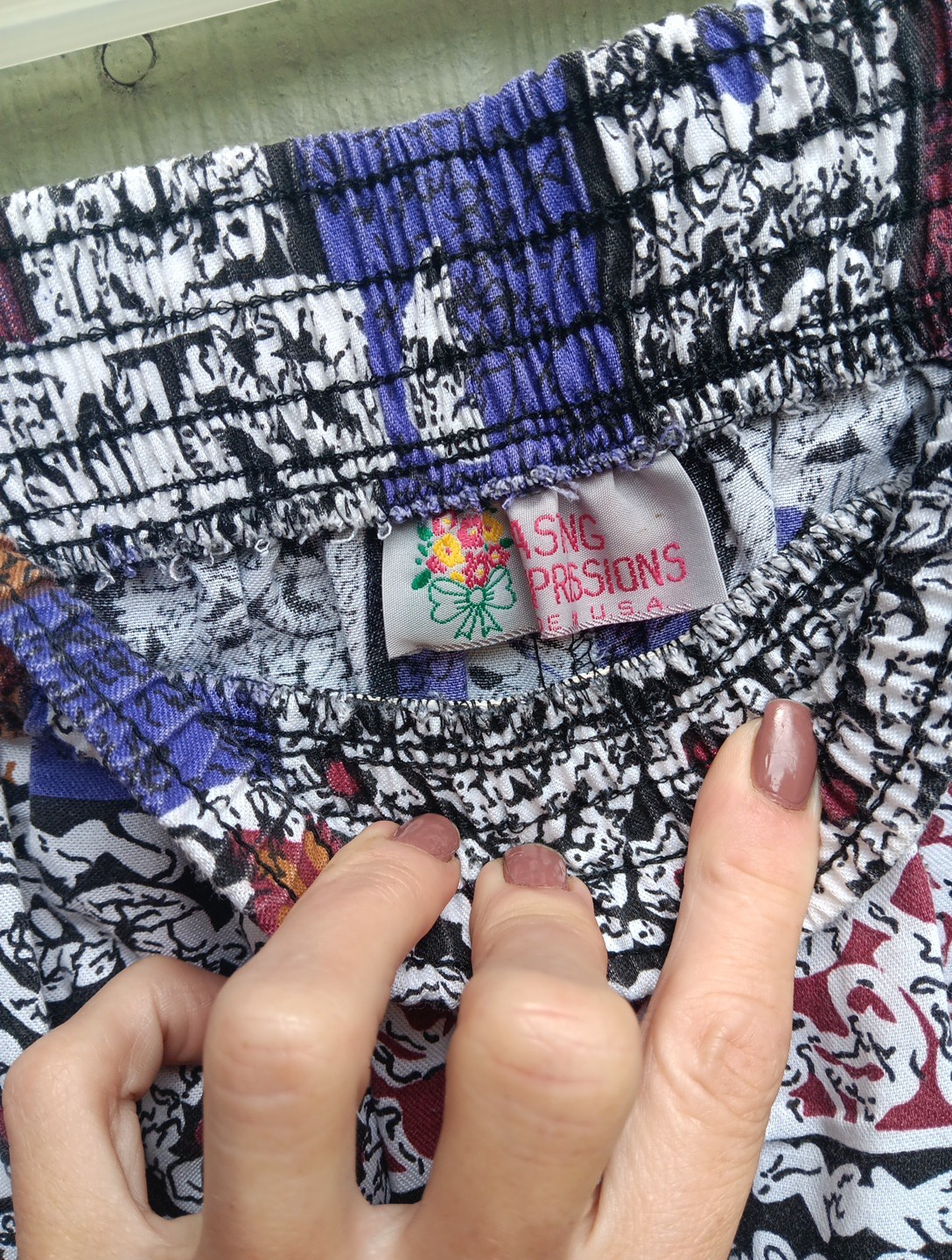 Patchwork Pants Wide Legged S Bohemian Hippie Vtg… - image 7