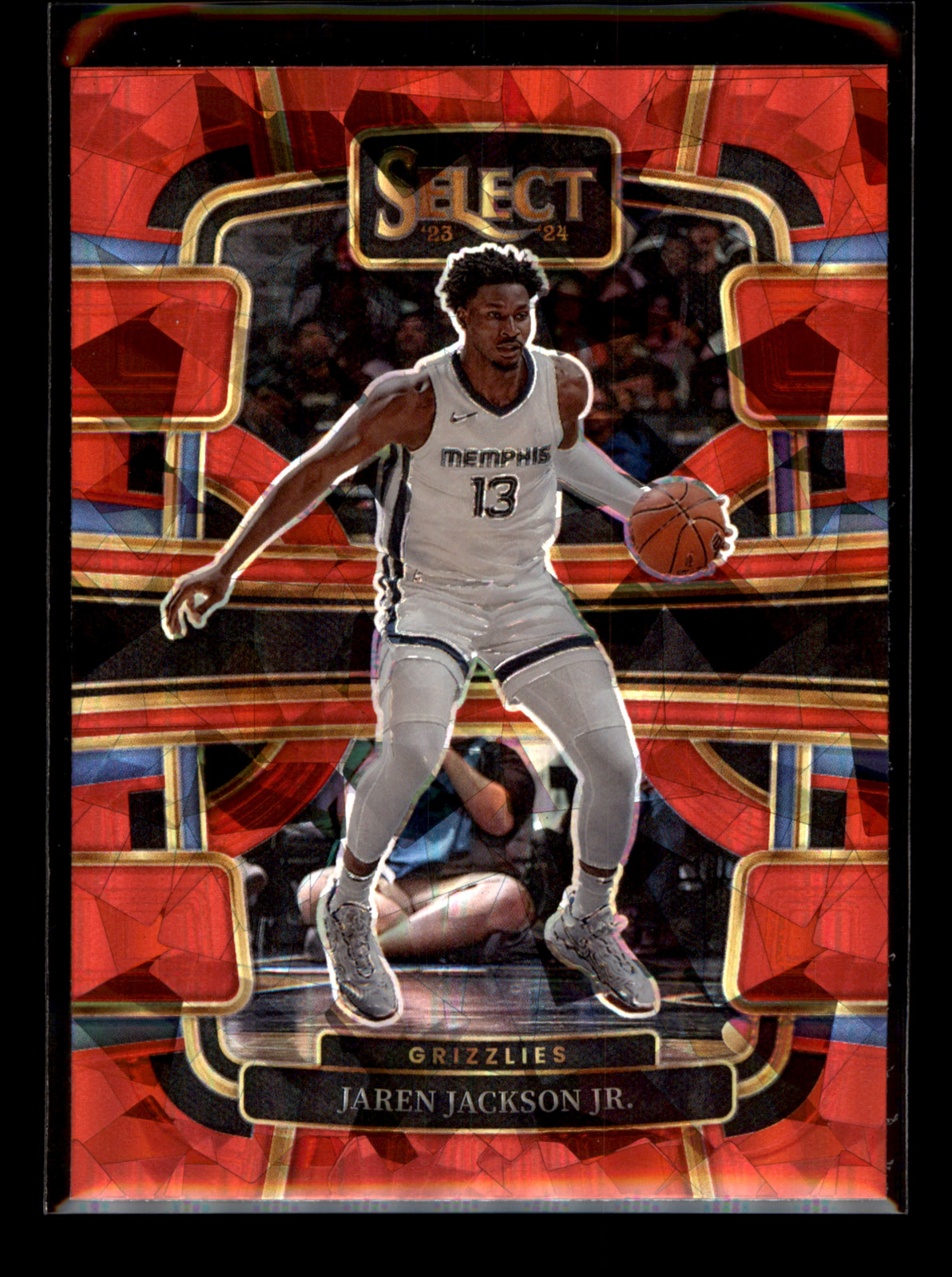 2023-24 Panini Select Red Cracked Ice Prizms #30 Jaren Jackson Jr