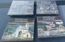 Battle Systems Terrain: Battlefield, Chapel, Village Ruins, and Water Mill