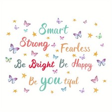 1set PVC Wall Stickers Wall tion Butterfly Pattern 1180x390mm craft toy kit