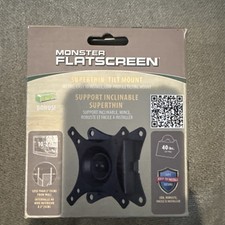 NEW Monster 132827-00 Low-Profile Tilting TV Wall Mount for 10"-27" Flatscreen