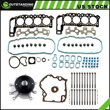 Head Gasket Bolts Set Water Pump Cover Gasket For 02 Jeep Grand Cherokee 4.7L