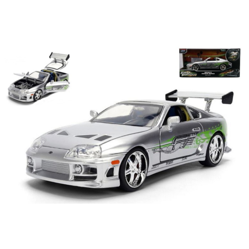 Brian's Toyota Fast & Furious Silver 1:24 Jada Toys Movie -D- Neues Modell-image