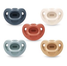 NUK Comfy Orthodontic Pacifiers, 0-6 Months, 5 Pack, Neutral Assorted