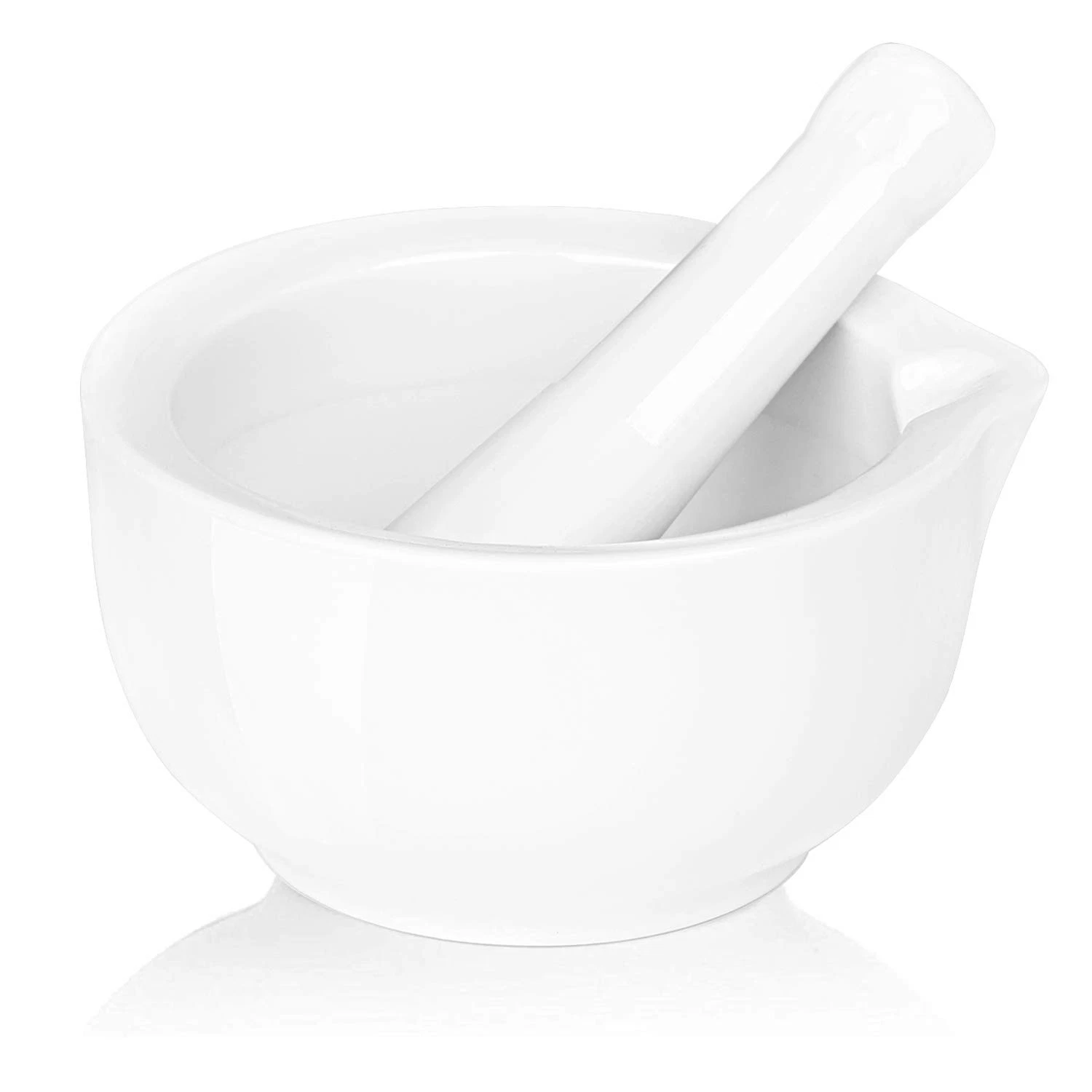LEETOYI Porcelain Mortar and Pestle, Ceramic Herb Grinder Pill Crusher Set (4...