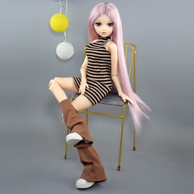 60Cm Große BJD Puppe + Handgemaltes Gesicht + Austauschbare Augen + Kleidung
