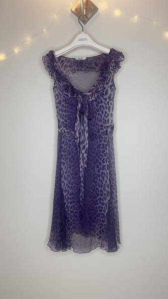 Women Moschino Dress Lilac Silk 34