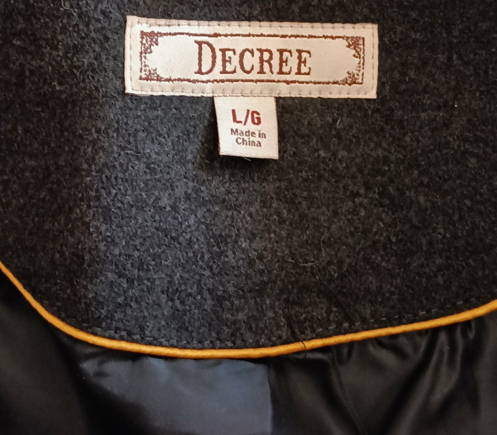 Decree Double Breasted Pea Coat Lined Hip Length … - image 4