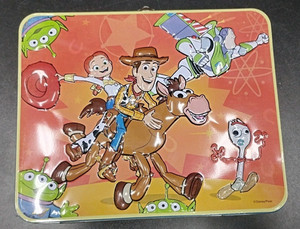Toy Story Woody & Jessie Embossed 3D Metal Lunchbox Disney Pixar