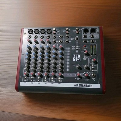 Allen & Heath ZED-10 10-Channel Analog Mixer USB EQ HPF Live/Studio