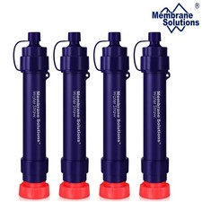4pack Personal Water Filter Straw Portable Filtration Emergency Survival Gear