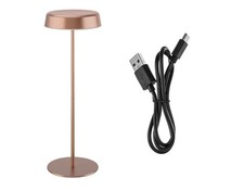 Produktbild - Livarno Home LED Akku Tischleuchte Kabellos Touch Dimmer Bronze 36,5cm *B-Ware