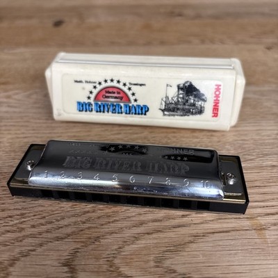 Mundharmonika Vintage Hohner 590 C Big River Harp mit Hülle Sammlerstück