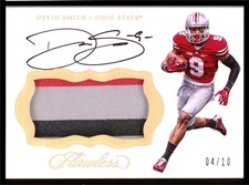2017 Panini Flawless Collegiate Patch Gold Devin Smith Auto 04/10