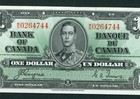 $1 1937 ((CHOICE AU)) Bank of Canada - Ottawa ** PAPER CURRENCY AUCTIONS — photo 1