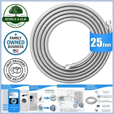 Stainless Steel Braided Refrigerator Water Line 25FT Food Grade PEX Fittings