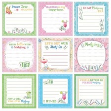 ArvezVoy 9 Pcs Mahjong Sticky Notes Pads, 3 3 Inch Funny Sticky Notes for Adu...