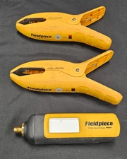 Fieldpiece MG44 Wireless Vacuum Gauge & 2 x Fieldpiece JL3LC Large Pipe CLamps