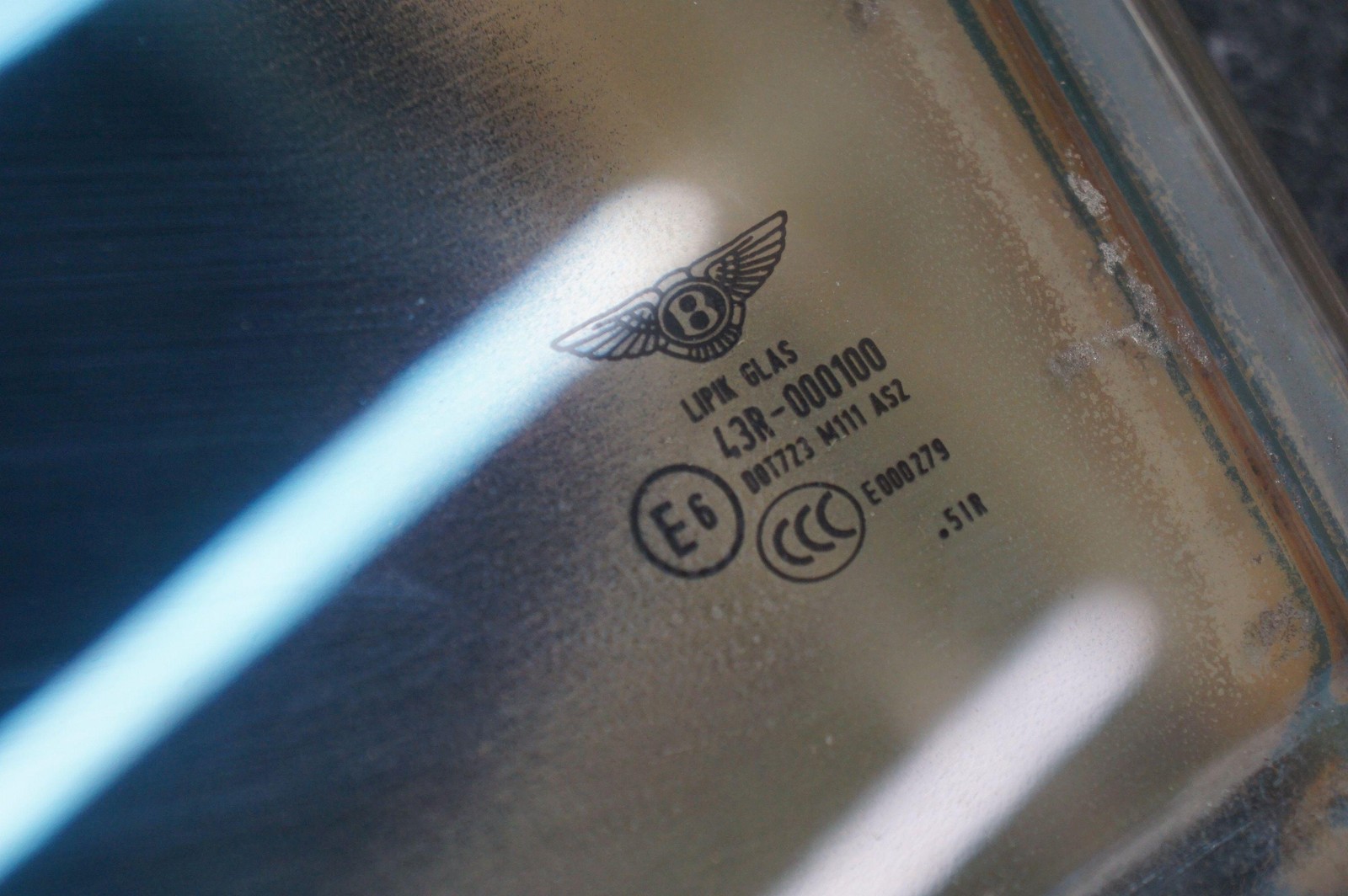 Rear Left Window Glass 3W5845025 Bentley Continental Flying Spur 2006-12 *Note*