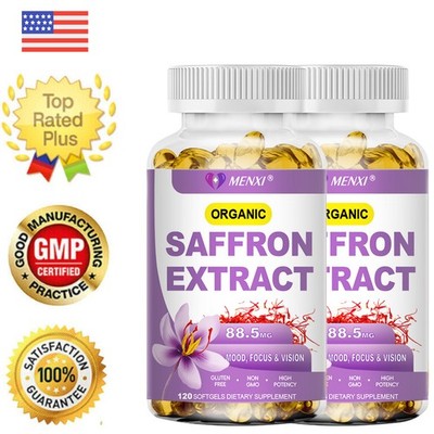100% Pure Saffron Extract,120 Capsules, Support Healthy Weight Loss Enhance Mood