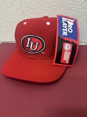 VTG NWT NOS Indiana Hoosiers Pro Player Wool Blend Hat Snapback Cap Red