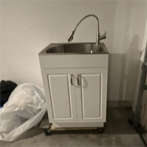 Bathroom Sink Cabinet with Stainless Steel Faucet
