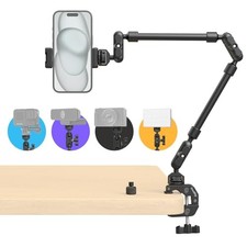 22" Magic Arm Clamp, Overhead Phone Mount Holder Stand, Double Ball Joints