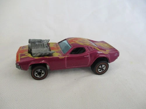 Hot Wheels 1974 Red Line Original Redlines Rodger Dodger Plum Body Metal Base