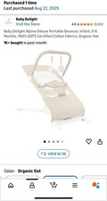 Baby Delight Alpine Organic Deluxe Portable Bouncer - Organic Oat