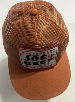 Joe Beef Trucker Hat Montreal Restaurant Orange Mesh Snapback Cap Rare Merch