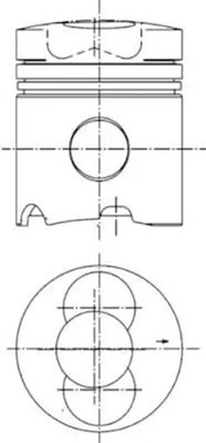 Motorkolben 99343600 KOLBENSCHMIDT für DEUTZ-FAHR FENDT MAGIRUS-DEUTZ SMART OPEL