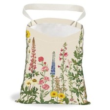 Print Car Trash Bag Portable Hanging Garbage Bag with Snap Various Wildflowers